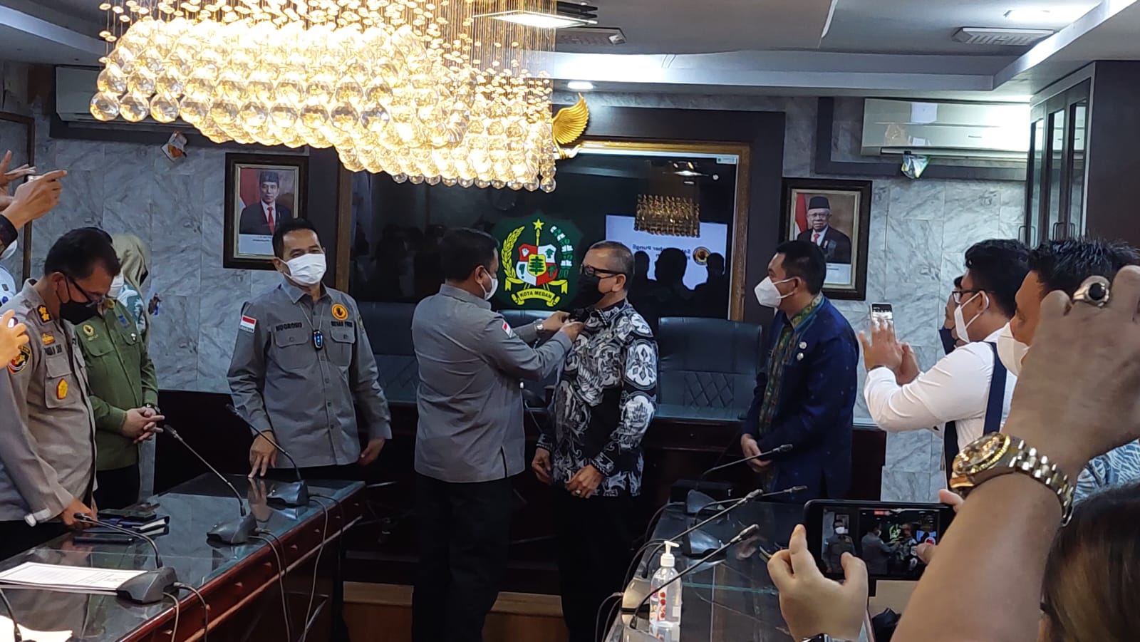 PEMKO MEDAN TERIMA KUNJUNANGAN DARI TIM MONEV POKJA PENCEGAHAN SATGAS SABER PUNGLI PUSAT 